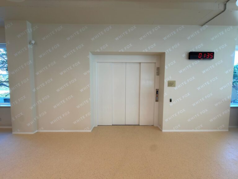 Branded office wall decals enhancing a commercial interior space